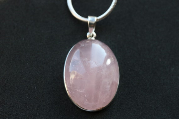 Rose Quartz Pendant | 925 Sterling Silver