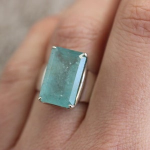 Aquamarine Ring | 925 Sterling Silver