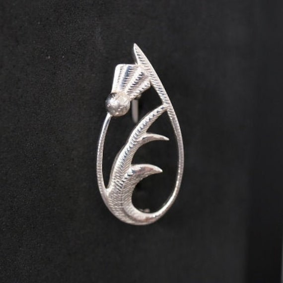 925 Silver Thistle Brooch