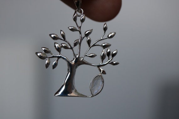 Tree of Life Pendant with Moonstone | 925 Sterling Silver