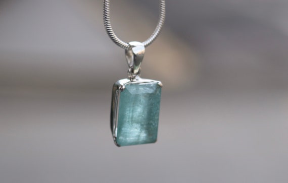 Aquamarine Pendant | 925 Sterling Silver