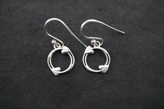 925 Silver Leaf Design Drop Earrings