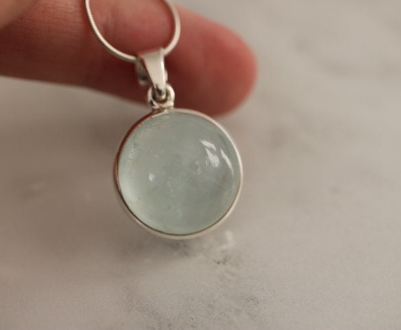 Aquamarine Pendant | 925 Sterling Silver
