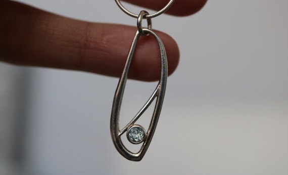 Blue Topaz Pendant | 925 Sterling Silver