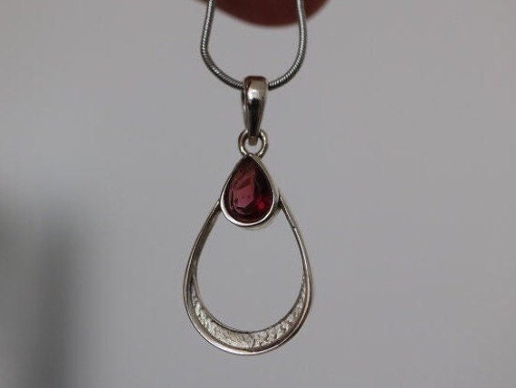 Garnet Pendant | 925 Sterling Silver