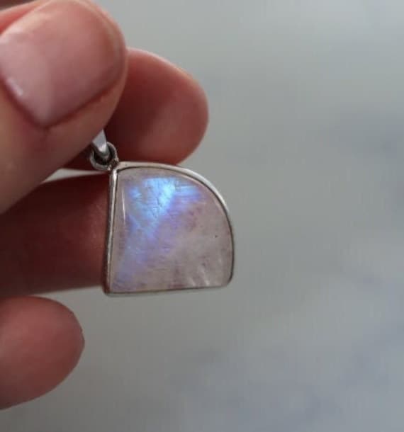 Rainbow Moonstone Pendant | 925 Sterling Silver