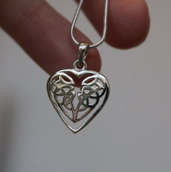 Celtic Design Heart Pendant | 925 Silver
