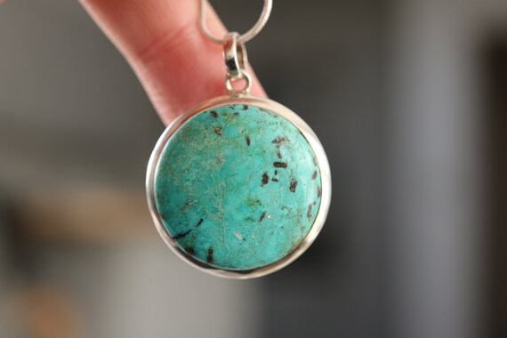 Blue Howlite Pendant 925 Sterling Silver