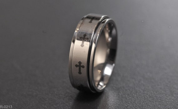 Stainless Steel Medieval Cross Ring | Couples Ring | Male and Female Band | Unisex Ring