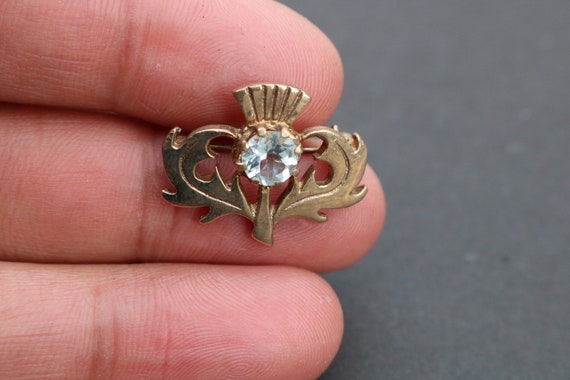 Gold Thistle Brooch