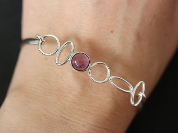 Amethyst Sterling Silver Bracelet