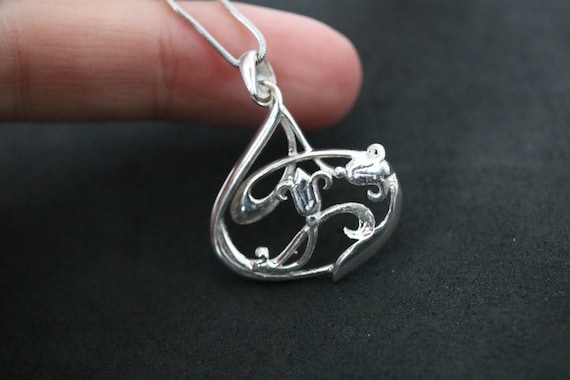 Lily Flower Pendant 925 Sterling Silver