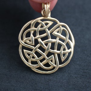 Celtic Design Eternal Knot  Brass Pendant