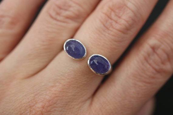 Tanzanite Adjustable Ring | 925 Sterling Silver