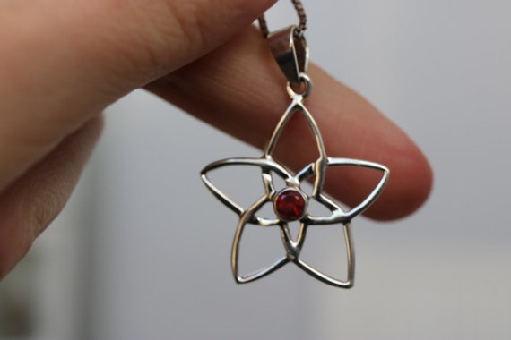 Garnet Pendant | 925 Sterling Silver