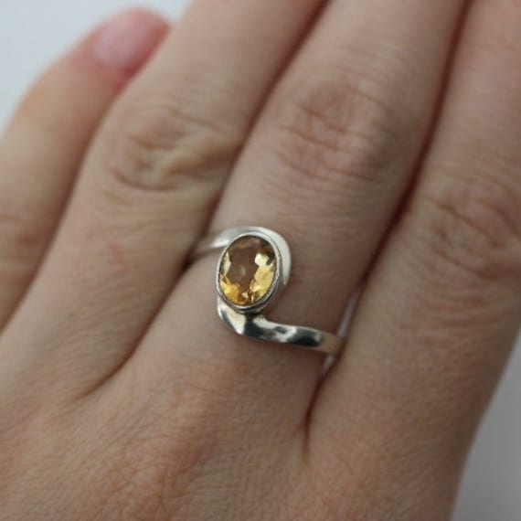 Yellow Topaz Ring | 925 Sterling Silver