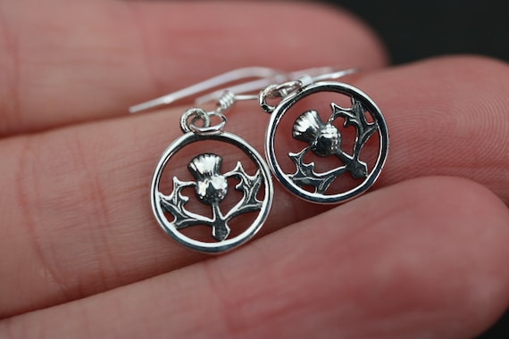 Scottish Thistle  Earrings | 925 Sterling Silver