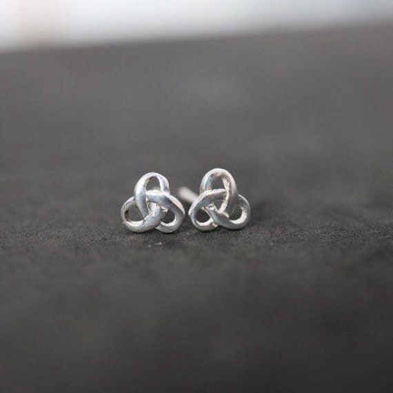 Trinity Knot Stud Earrings | 925 Sterling Silver
