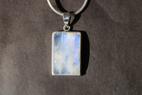 Rainbow Moonstone Pendant | 925 Sterling Silver