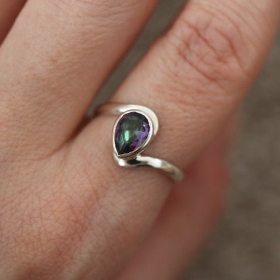 Mystic Topaz 925 Sterling Silver Ring