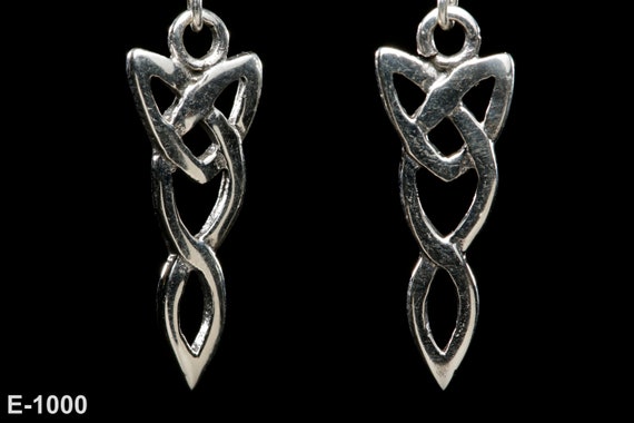 Viking Celtic Knot Drop Earrings| Sterling Silver| Celtic Jewellery| Celtic Knot| Scottish Jewellery| Scotland| Edinburgh| Handmade