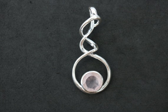 Rose Quartz Pendant | 925 Sterling Silver