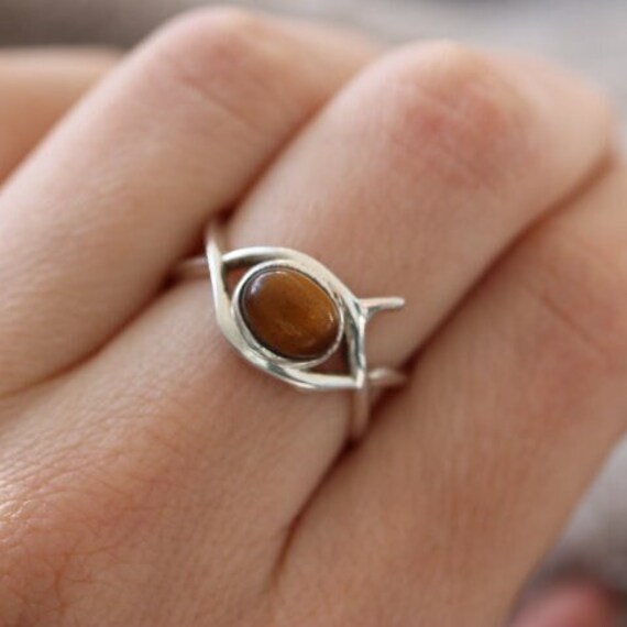 Tiger's Eye Ring | 925 Sterling Silver