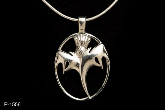 Scottish Thistle Pendant | 925 Sterling Silver