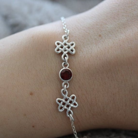 Garnet Bracelet | 925 Sterling silver
