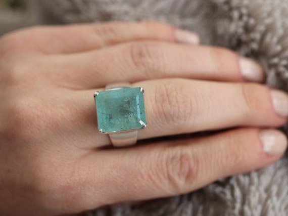 Aquamarine Ring | 925 Sterling Silver