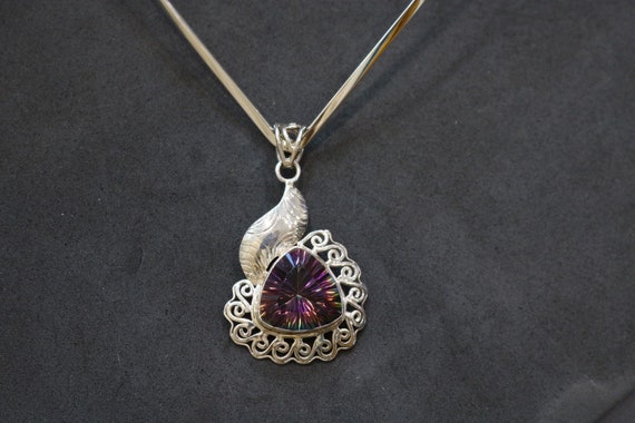 Mystic Topaz Peacock Pendant