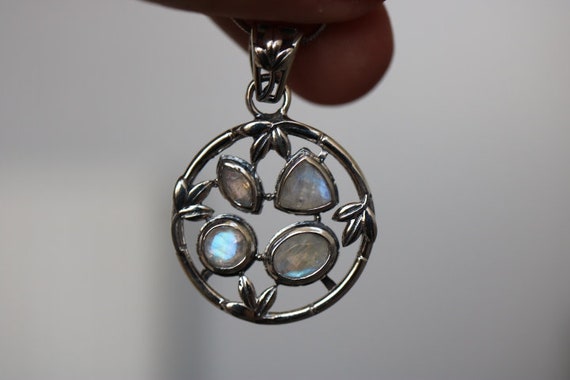 Rainbow Moonstone Pendant | 925 Sterling Silver