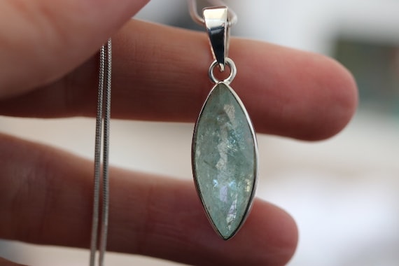 Aquamarine Pendant | 925 Sterling Silver
