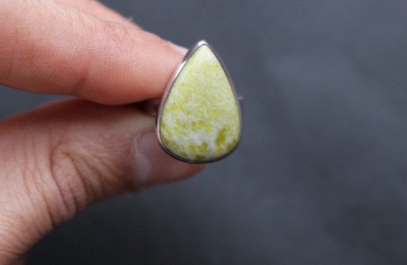 Iona Marble | Scottish Green Marble Ring | 925 Sterling Silver
