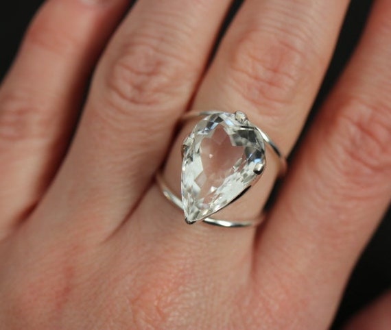 Clear Quartz Ring | 925 Sterling Silver