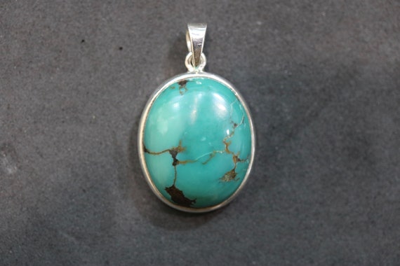 Blue Howlite Pendant 925 Sterling Silver