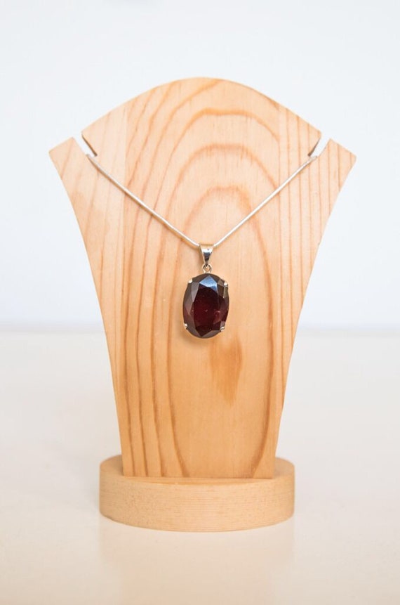 Garnet Pendant | 925 Sterling Silver