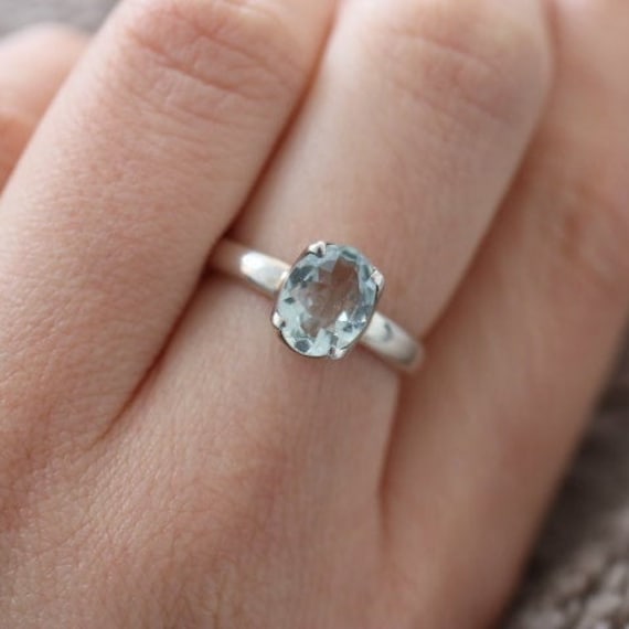 Blue Topaz Ring | 925 Sterling Silver
