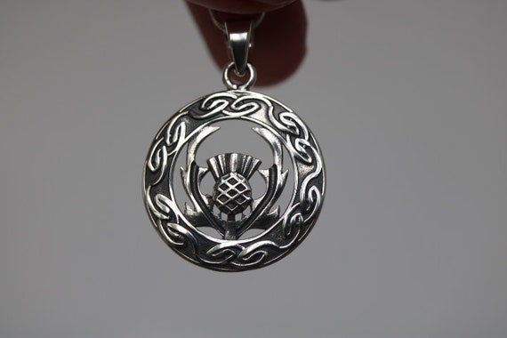 Scottish Thistle Pendant | 925 Sterling Silver