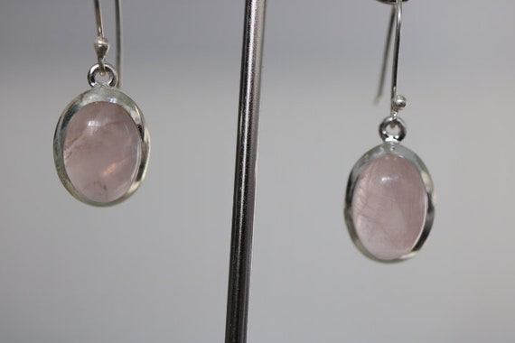 Rose Quartz  Earrings | 925 Sterling Silver
