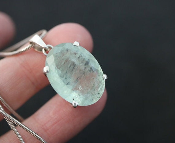 Aquamarine Pendant | 925 Sterling Silver