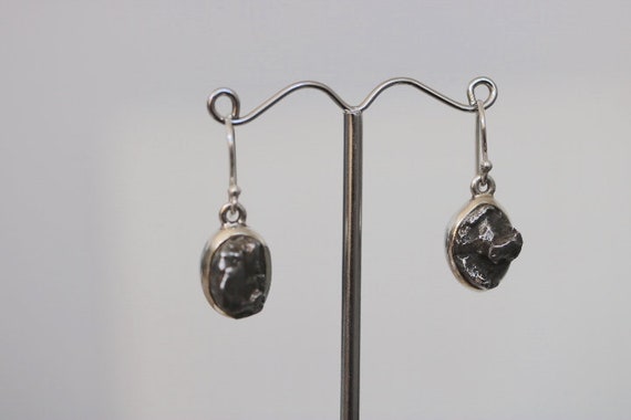 Meteorite Earrings | 925 Sterling Silver
