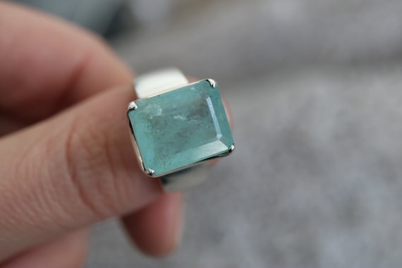 Aquamarine Ring | 925 Sterling Silver