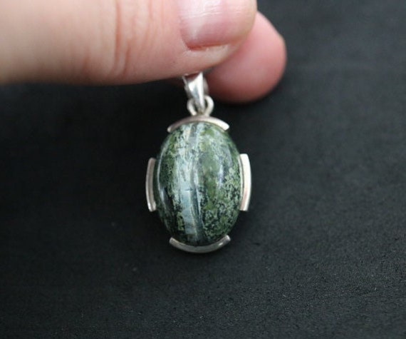 Seraphinite Pendant 925 Silver