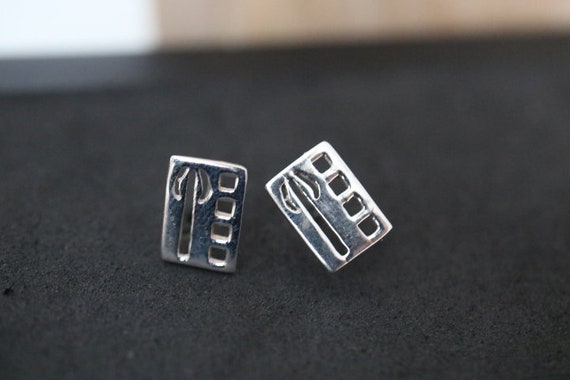Rennie  Mackintosh Design Stud Earrings | 925 Sterling Silver