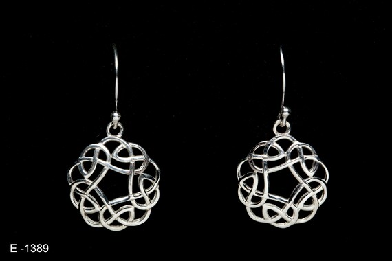 Celtic Knot Drop Earrings| Sterling Silver| Celtic Jewellery| Celtic Knot| Scottish Jewellery| Scotland| Edinburgh| Handmade