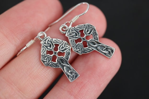 Celtic Cross Earrings | 925 Sterling Silver