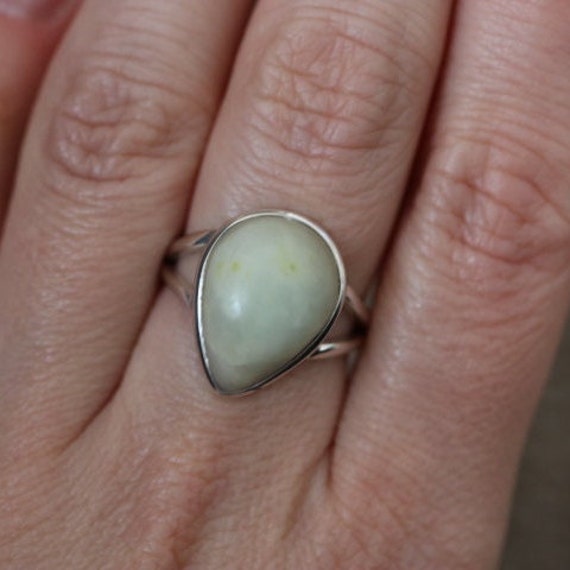 Iona Marble | Scottish Green Marble Ring | 925 Sterling Silver