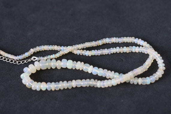 Ethiopian Opal Beaded Necklace | 925 Sterling Silver