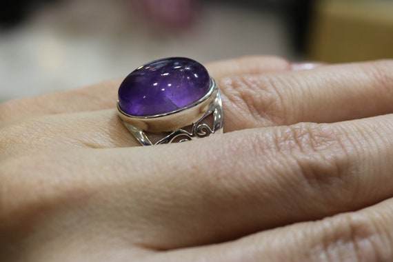 Amethyst  Ring | 925 Sterling Silver